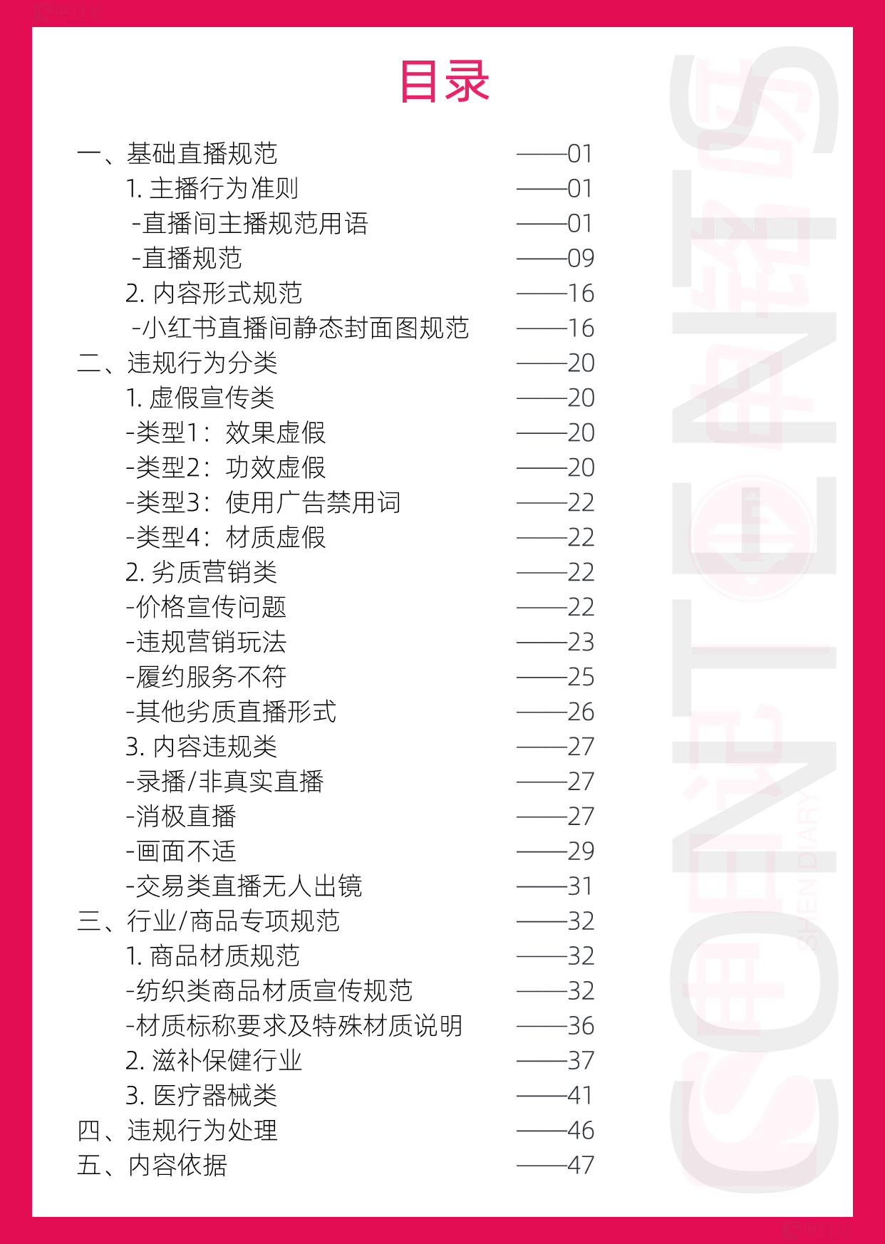 2025小红书直播笔记违禁词与违规问题手册（最全版）